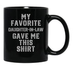 Christmas For Father Mother In Law Funny Birthday Black Coffee Mug - Black