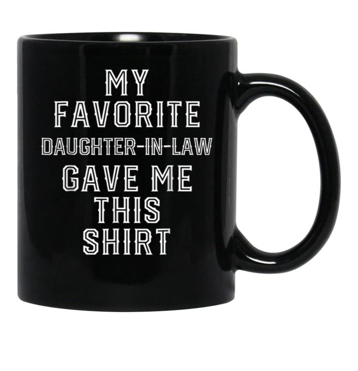 Christmas For Father Mother In Law Funny Birthday Black Coffee Mug - Black