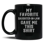Christmas For Father Mother In Law Funny Birthday Black Coffee Mug