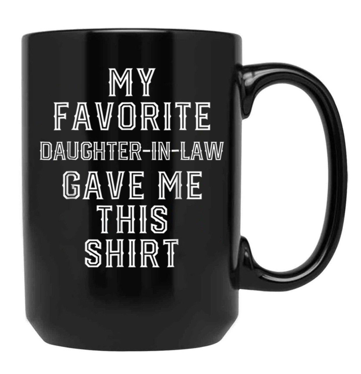 Christmas For Father Mother In Law Funny Birthday Black Coffee Mug - Black
