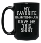 Christmas For Father Mother In Law Funny Birthday Black Coffee Mug