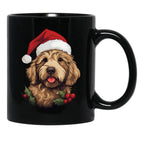 Christmas Goldendoodle Black Coffee Mug, Gift Coffee Mug - Black