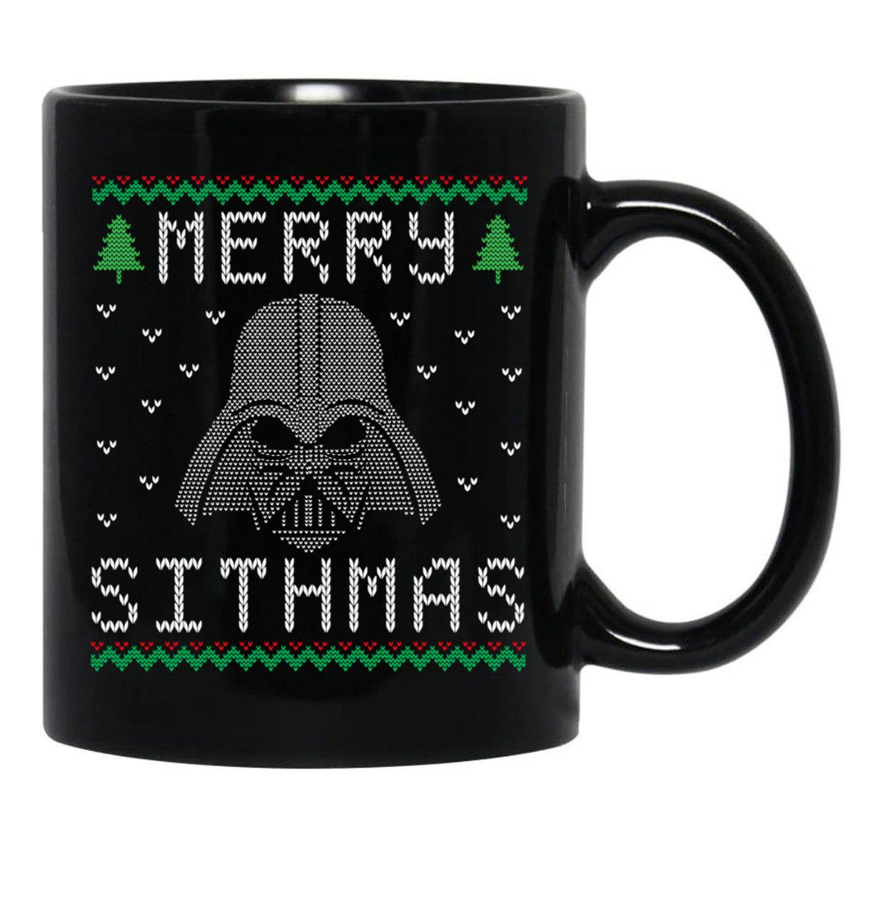 Christmas Merry Sithmas Holiday T-Shirt Black Coffee Mug, Gift Coffee Mug - Black