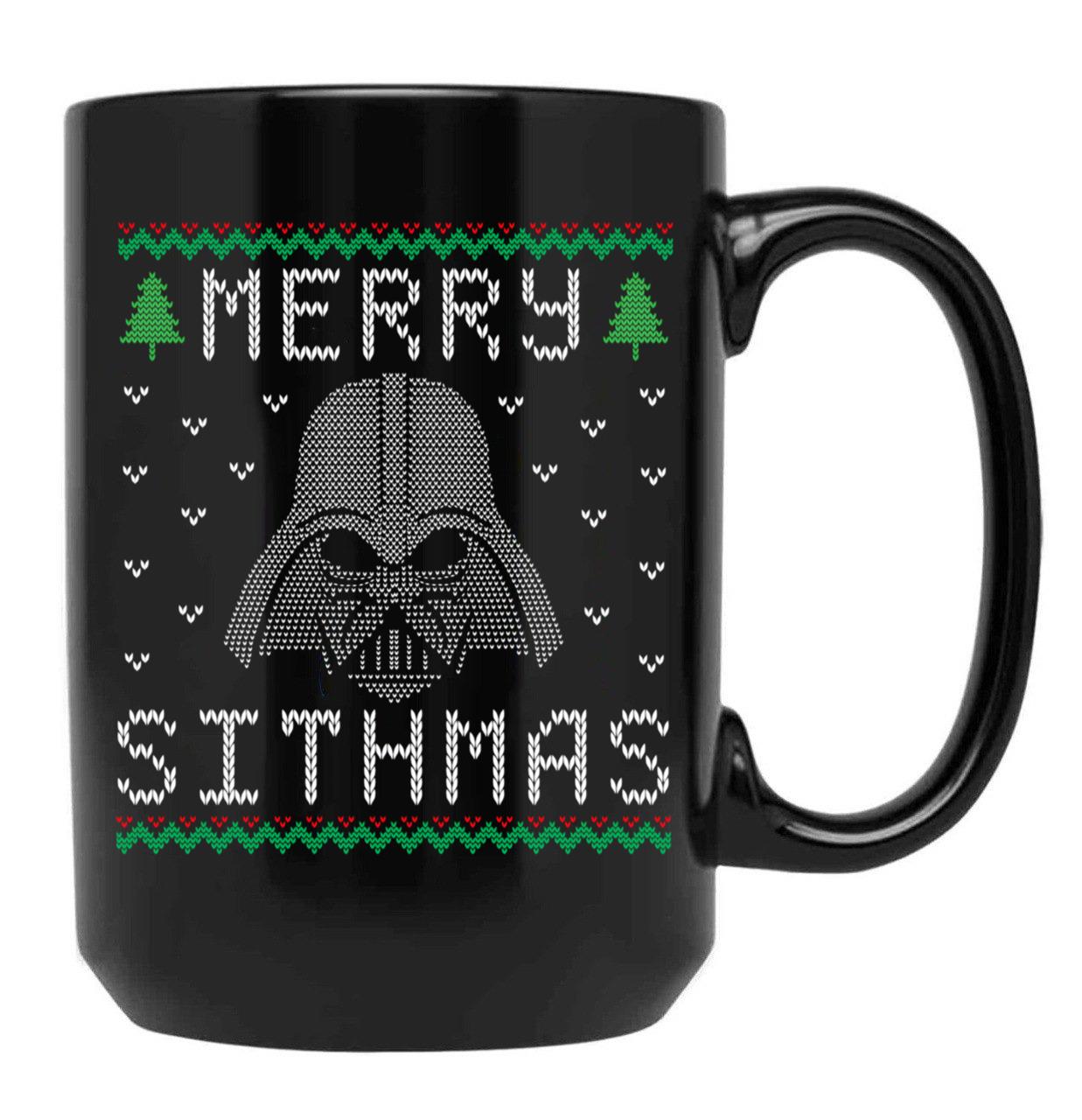 Christmas Merry Sithmas Holiday T-Shirt Black Coffee Mug, Gift Coffee Mug