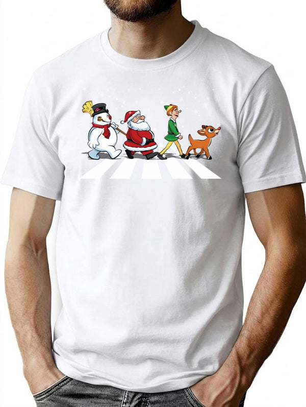 Christmas Road T-Shirt for Men & Women, T-Shirts Graphic Tee - White