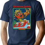 Christmas Safety T-Shirt for Men & Women, T-Shirts Graphic Tee - Navy