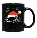 Christmas Santa Mug Family Matching For Daughter Merry Christmas Black Coffee Mug - Black