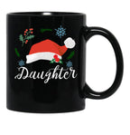Christmas Santa Mug Family Matching For Daughter Merry Christmas Black Coffee Mug - Black