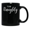 Christmas Team Naughty List Black Coffee Mug - Black