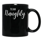 Christmas Team Naughty List Black Coffee Mug - Black