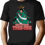 Christmas Tree-Hee T-Shirt for Men & Women, T-Shirts Graphic Tee - Black