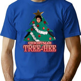 Christmas Tree-Hee T-Shirt for Men & Women, T-Shirts Graphic Tee - Blue