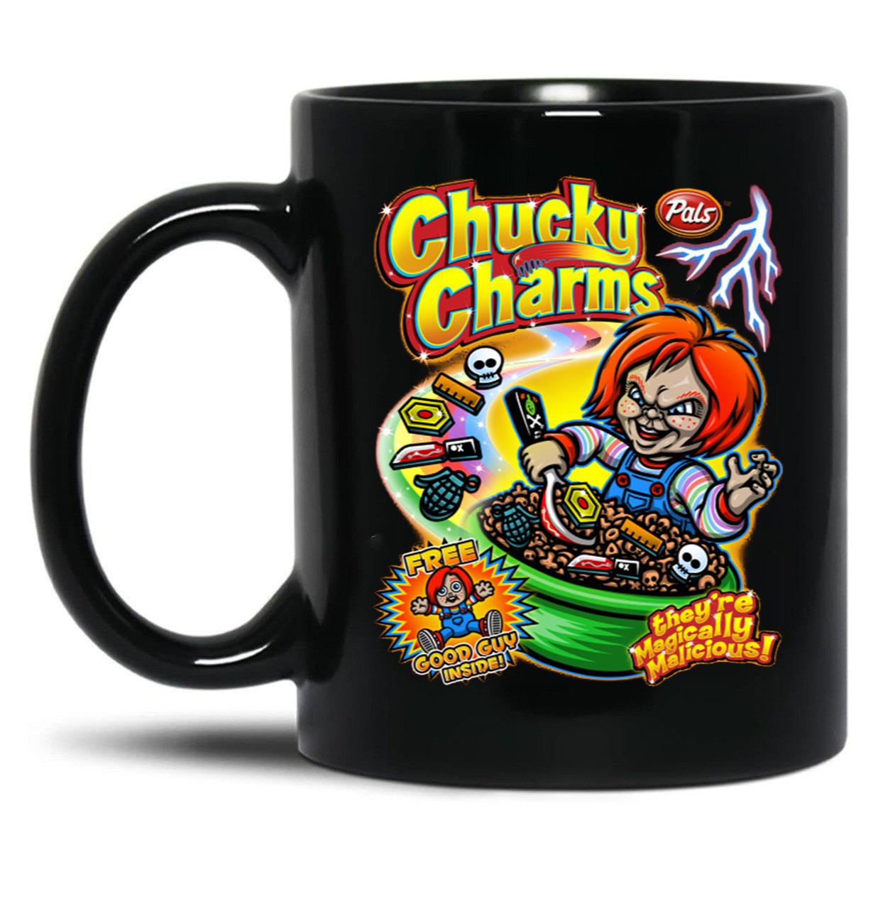 Chucky Charms V2 Essential Black Coffee Mug, Gift Coffee Mug