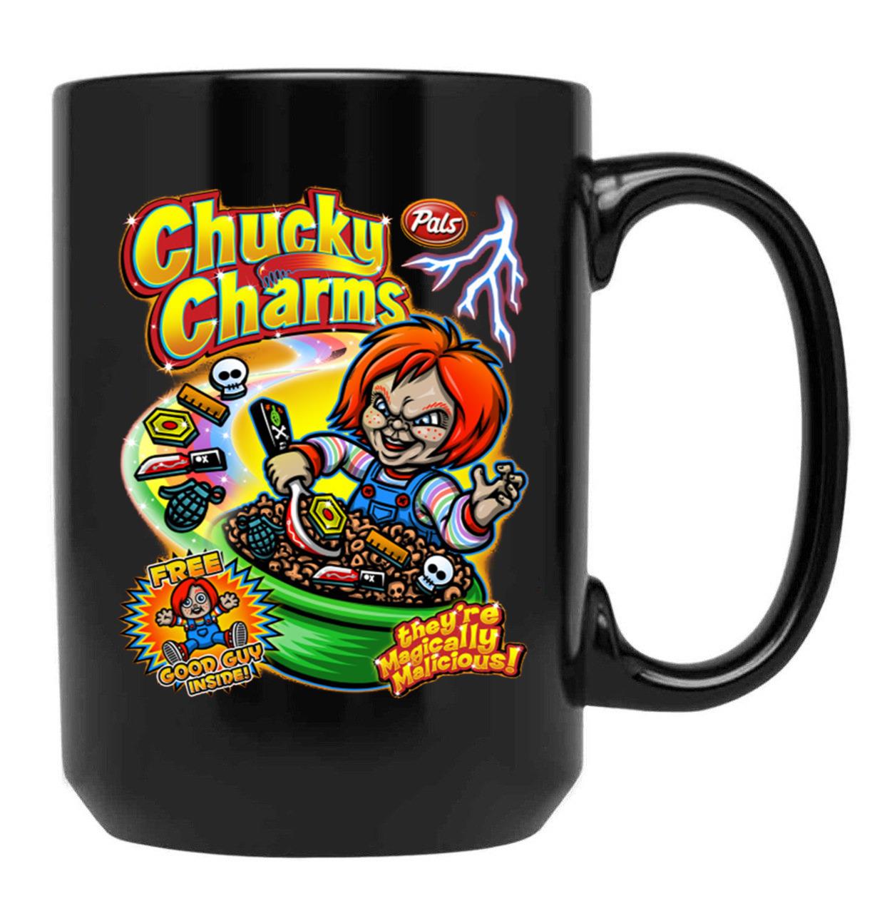 Chucky Charms V2 Essential Black Coffee Mug, Gift Coffee Mug