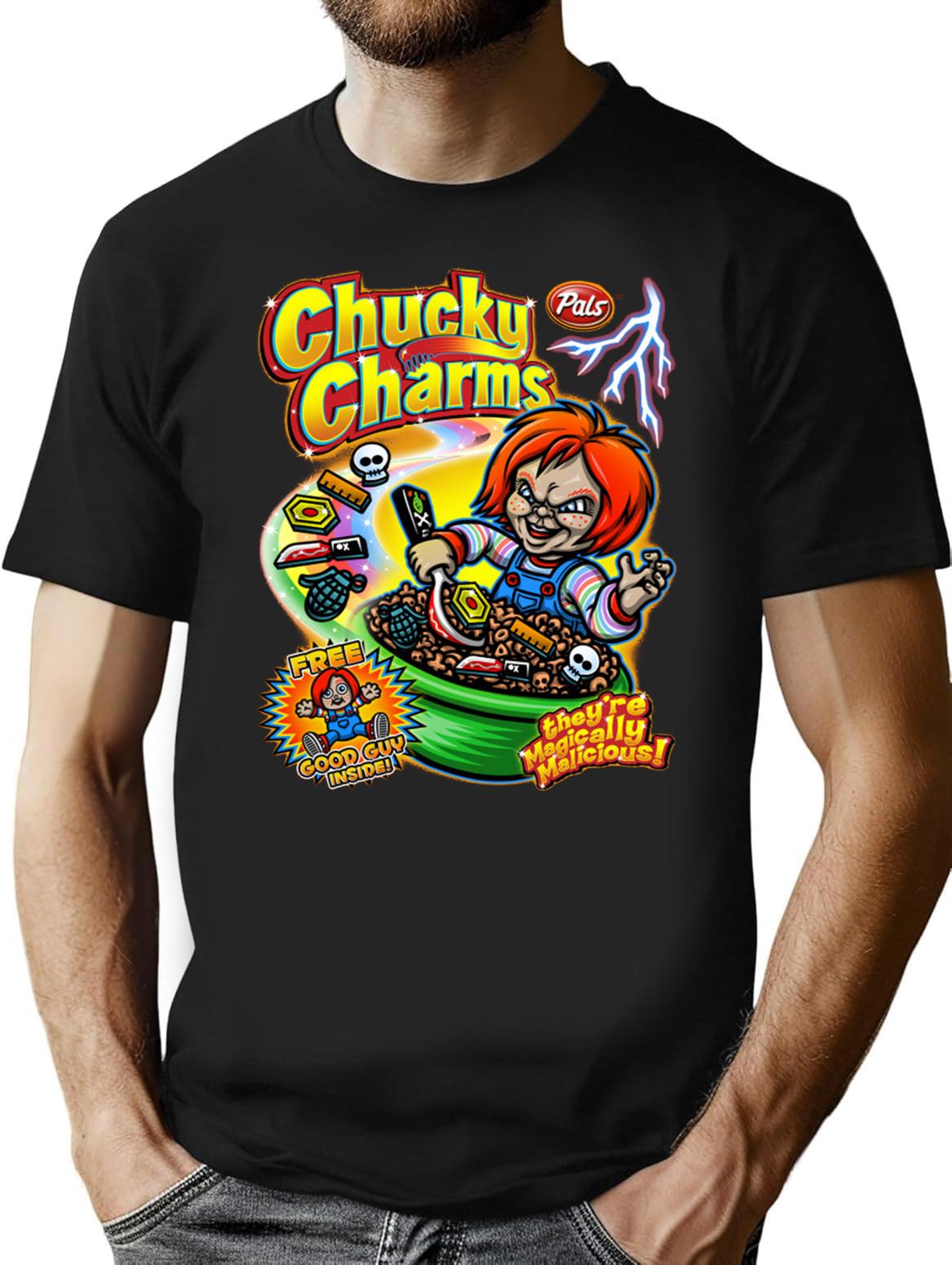 Chucky Charms V2 Essential Premium Heavyweight Cotton T-Shirt - Black