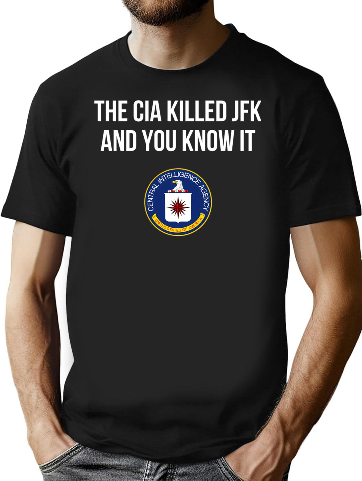 Cia Killed Jfk  Premium Heavyweight Cotton T-Shirt - Black