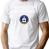 Cia Killed Jfk  Premium Heavyweight Cotton T-Shirt - White