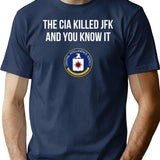 Cia Killed Jfk  Premium Heavyweight Cotton T-Shirt - Navy