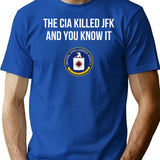 Cia Killed Jfk  Premium Heavyweight Cotton T-Shirt - Blue