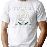 Clan Macneil Of Barra Crest Scottish Surname Tartan Thistle Vintage T-Shirt for Men & Women, T-Shirts Graphic Tee - White