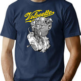 Classic British Motorcycle Engine - Velocette Ktt350 T-Shirt for Men & Women, T-Shirts Graphic Tee - Navy