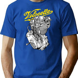 Classic British Motorcycle Engine - Velocette Ktt350 T-Shirt for Men & Women, T-Shirts Graphic Tee - Blue