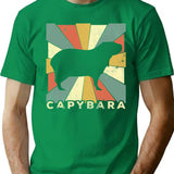Classic Capybara Lover Vintage Retro Animal T-Shirt for Men & Women, T-Shirts Graphic Tee - Green