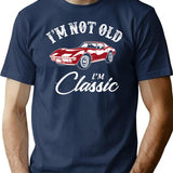 Classic Corvette T-Shirt for Men & Women, T-Shirts Graphic Tee - Navy