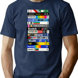 Classic Full Stack Of Retro Blank Vhs Tapes T-Shirt for Men & Women, T-Shirts Graphic Tee - Navy