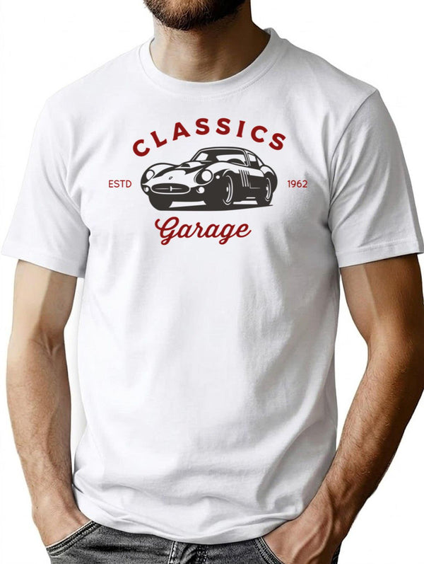 Classic Garage 1962 T-Shirt for Men & Women, T-Shirts Graphic Tee - White