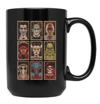 Classic Monsters (3) 4 Black Coffee Mug, Gift Coffee Mug