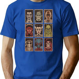 Classic Monsters (3) 4 Premium Heavyweight Cotton T-Shirt - Blue