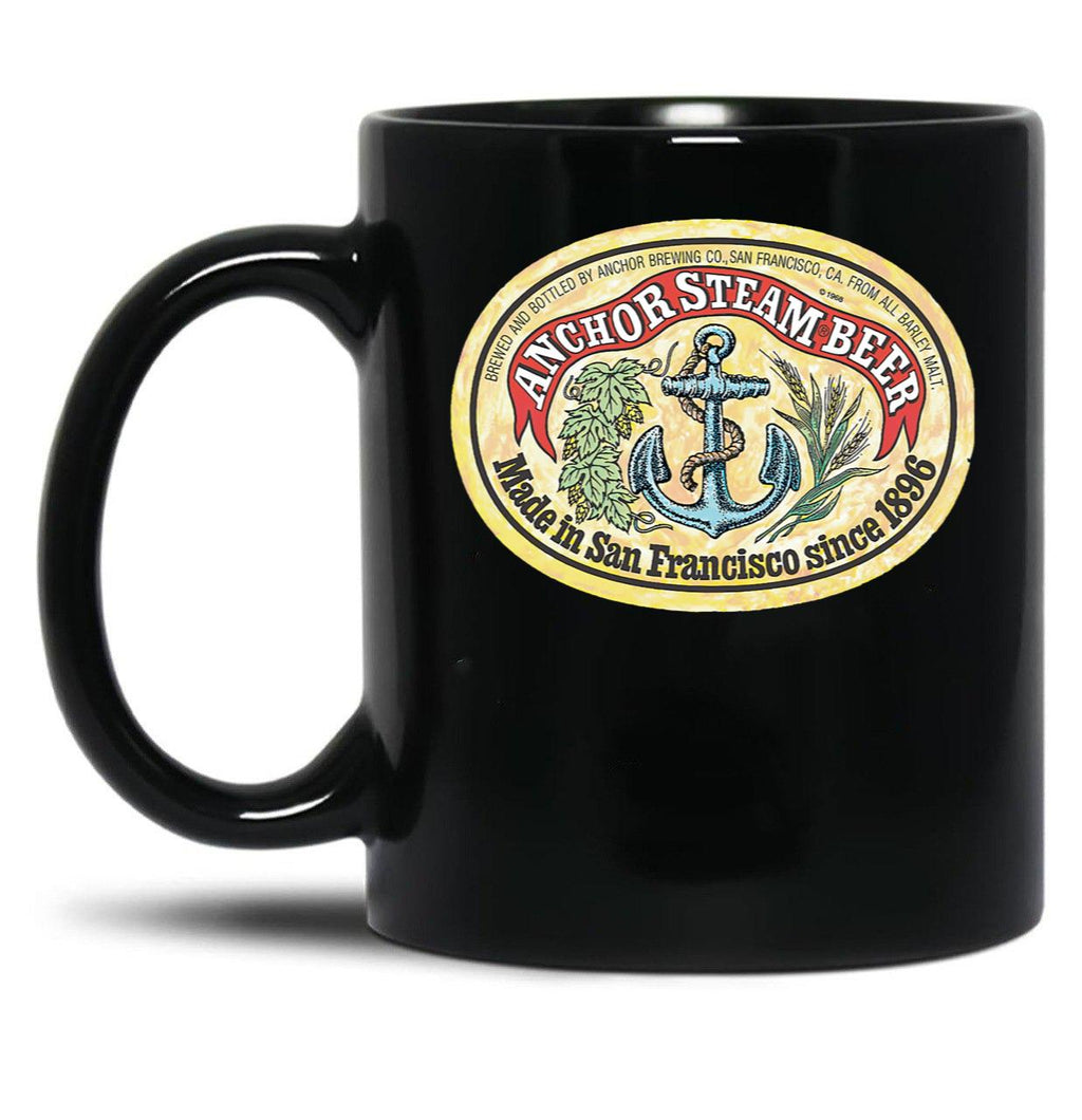 Classic Vintage Anchor Premium Steam Beer Black Coffee Mug, Gift Coffee Mug