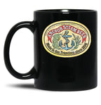 Classic Vintage Anchor Premium Steam Beer Black Coffee Mug, Gift Coffee Mug