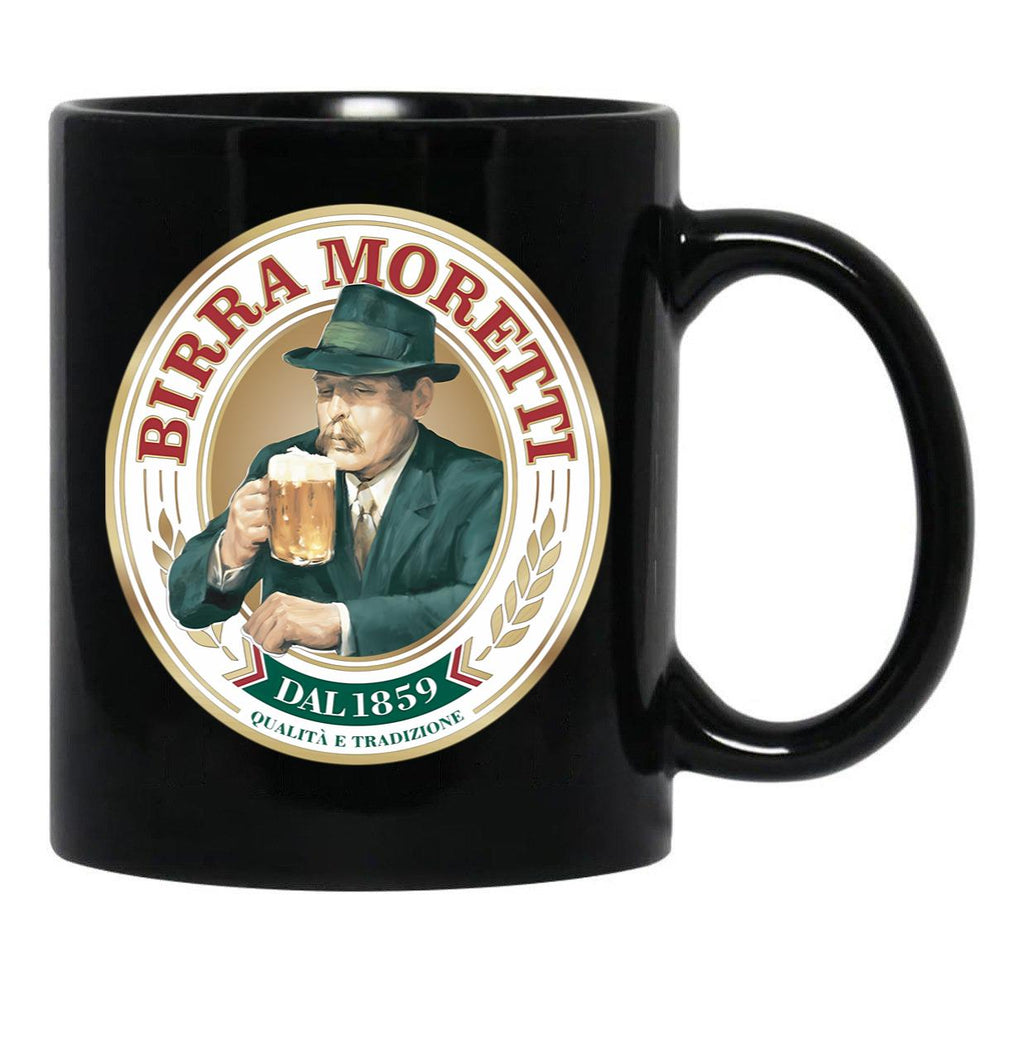 Classy Birra Moretti Logo Essential Black Coffee Mug, Gift Coffee Mug - Black