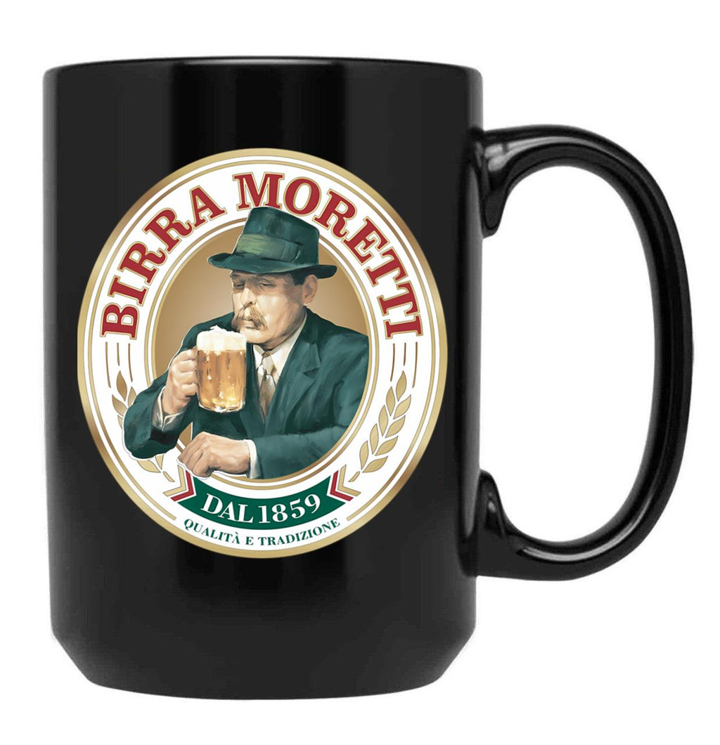 Classy Birra Moretti Logo Essential Black Coffee Mug, Gift Coffee Mug