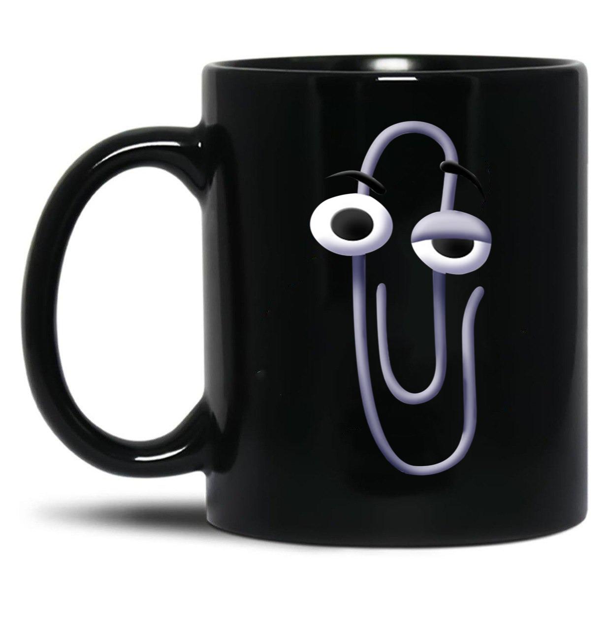 Clippy (2) Black Coffee Mug, Gift Coffee Mug