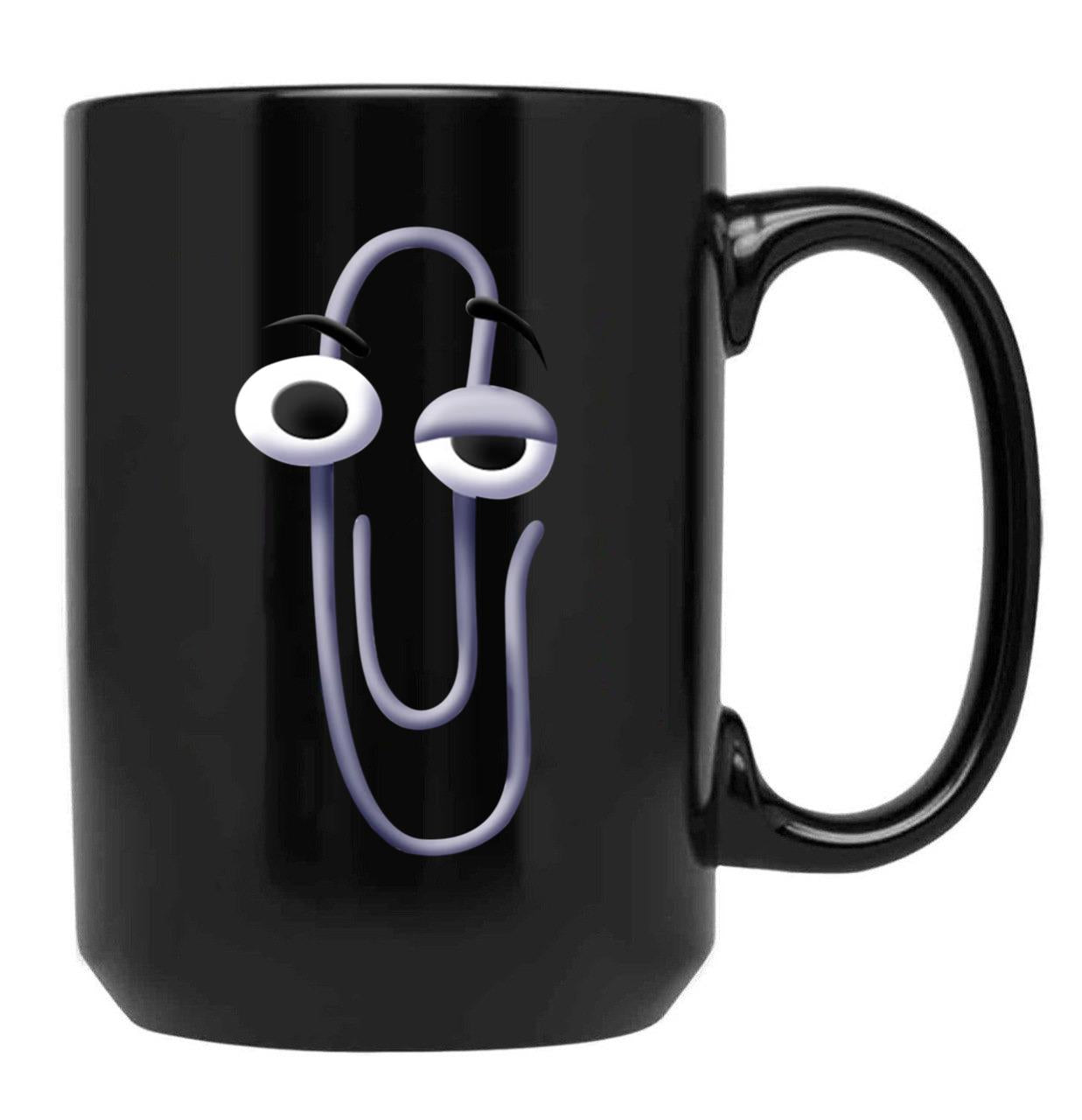 Clippy (2) Black Coffee Mug, Gift Coffee Mug