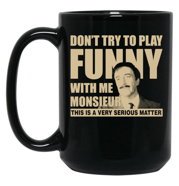 Clouseau Black Coffee Mug, Gift Coffee Mug - Black