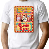 Clown Cafe With Art The Clown T-Shirt for Men & Women, T-Shirts Graphic Tee - White