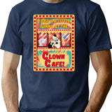 Clown Cafe With Art The Clown T-Shirt for Men & Women, T-Shirts Graphic Tee - Navy