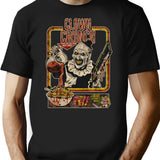 Clown Crunch Horror - Terrifier Inspired Creepy Cereal Art The Clown Scary Movie Horror T-Shirt for Men & Women, T-Shirts Graphic Tee - Black
