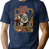 Clown Crunch Horror - Terrifier Inspired Creepy Cereal Art The Clown Scary Movie Horror T-Shirt for Men & Women, T-Shirts Graphic Tee - Navy