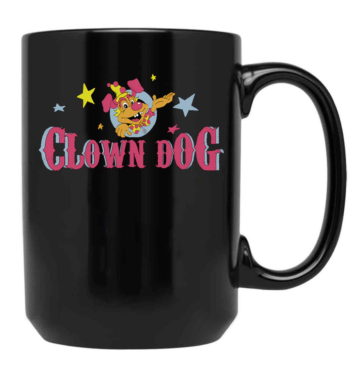Clown Dog Black Coffee Mug, Gift Coffee Mug