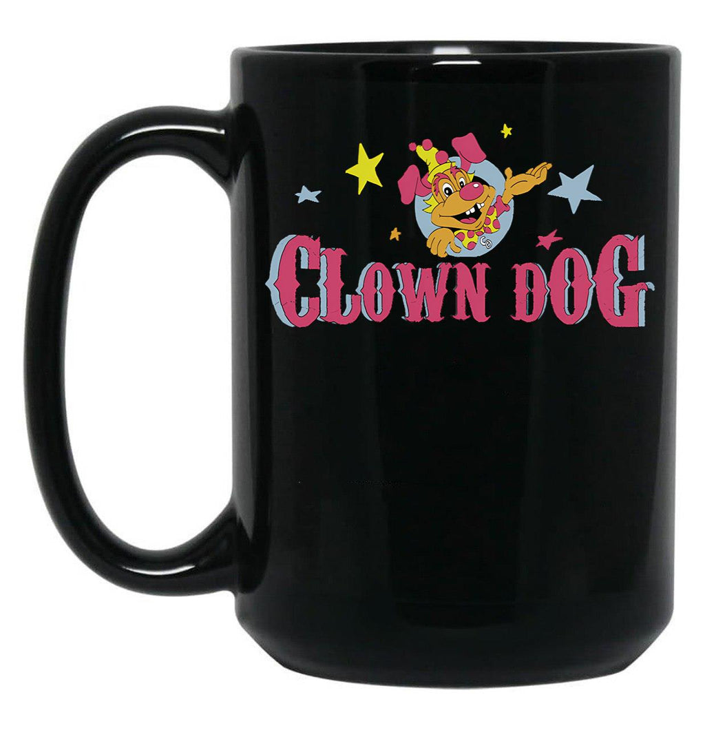 Clown Dog Black Coffee Mug, Gift Coffee Mug