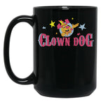 Clown Dog Black Coffee Mug, Gift Coffee Mug
