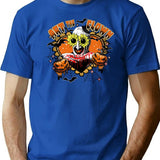 Clown Happy Holliday Halloween T-Shirt for Men & Women, T-Shirts Graphic Tee - Blue