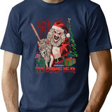 Clown Santa Terrifier 3 T-Shirt for Men & Women, T-Shirts Graphic Tee - Navy