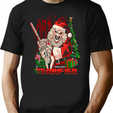 Clown Santa - Terrifier Christmas T-Shirt for Men & Women, T-Shirts Graphic Tee - Black