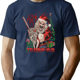 Clown Santa Terrifier T-Shirt for Men & Women, T-Shirts Graphic Tee - Navy